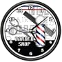 BARBER SHOP Wall Clock hair salon cutter pole gift