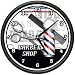 BARBER SHOP Wall Clock hair salon cutter pole gift