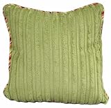 Crayon Lime Chenille Pillow with Stripe Cord