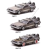 Back to the Future Trilogy Set of 3, Time Travel Machine De Lorean