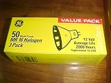 EXN GE 50 Watt Flood MR 16 Halogen 3 Pack. Standard. Average life 2000 Hours.