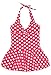 Wantdo Girl's Cover Up One Piece Swimsuit Dot Swimwear UV Protection Swimdress