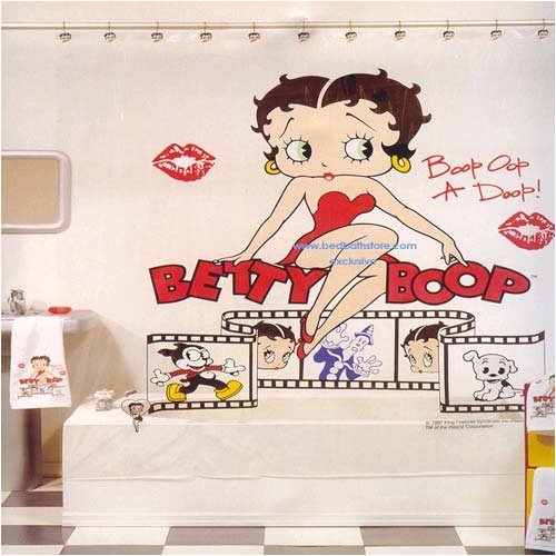 Betty Boop Vinyl Shower Curtain - Film Strip