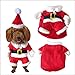NACOCO Pet Christmas Costumes Dog Suit with Cap Santa Claus Suit Dog Hoodies Cat Xmas Costumes (Red, S)