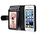 Insten® Wallet Leather Case compatible with Apple® iPhone 5C, Black