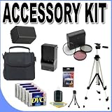 CGA-DU14 Lithium Ion Battery/Charger BigVALUEInc Accessory Saver Filter Kit Bundle for Panasonic PVGS MiniDV Camcorders