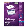 Name Badges,w/ Clip,Side Load,2-1/4"x3-1/2",100/BX,White
