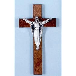 8 INCH WALNUT RISEN CHRIST CRUCIFIX