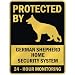 PROTECTED BY  GERMAN SHEPHERD HOME SECURITY SYSTEM  PARKING SIGN DOG