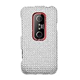 Fincibo (TM) Silver With Full Rhinestones Hard Protector Case Cover For HTC ....