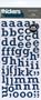 American Crafts Thickers Chipboard Letter Stickers, Typo Peacock