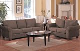 All new item 2 Pc broccoli microfiber fabric upholstered sofa and love seat set
