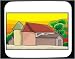 Decorated Mouse Pad with dwelling, rural, Indonesia, barn, farm, silo, house