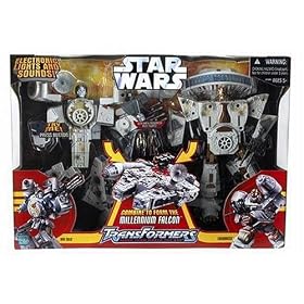 Star Wars Transformers Deluxe Millenium Falcon with Han Solo & Chewbacca