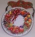 Gourmet Food : Scott's Cakes 1 lb. Milk Chocolate Covered Pretzel with Christmas Jimmies in a Wreath Tin