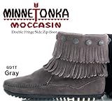 【在庫あり】MINNETONKA (ミネトンカ) ダブルフリンジサイドジップブーツ 在庫あり