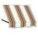 Awntech 8-Feet Dallas Retro Window/Entry Awning, 56-Inch Height by 48-Inch Diameter, White/Linen/Terra Cotta