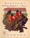 Kentucky vs Clemson '29 Vintage Football Poster