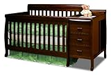 Athena Kimberly 3 in 1 Crib and Changer with Toddler Rail, Espresso