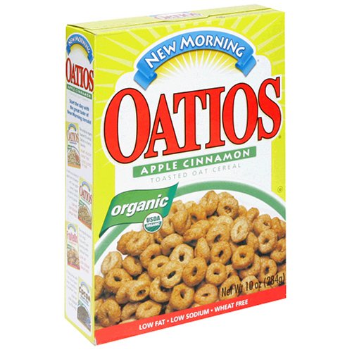 New Morning Oatios, Apple Cinnamon, Organic, 10-Ounce Boxes (Pack of 6) by New Morning