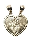 14k Yellow Gold 'Best Friends' Charm