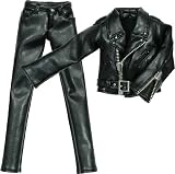 メンズライダース風ジャケットSET 黒 AYM022-BLK