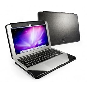 Tuff-Luv Slim-Line 13 inch Faux Leather Case Cover for Apple MacBook Air - Black