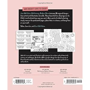 Just Add Color: Mid-Century Modern Mania: 30 Original Illustrations To Color, Customize, and Hang