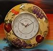 Tuscan European Fruits Wall Clock Grape Pear Apple