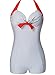 Graceful.u 50s Polka Dot Vintage One Piece Halter Swimsuit Monokinis