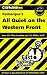 Books : All Quiet on the Western Front (Cliffs Notes)