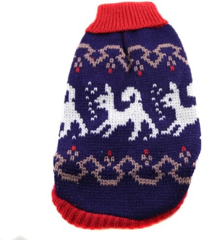 Small Dog Chihuahua Sleeveless Sweater Knitted Knitting Coat Clothes Knitwear Turtleneck Sweatshirt Random Color And Style (12#)