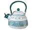 Pfaltzgraff French -Quarter 2--Quart Enamel on Steel Whistling Tea Kettle