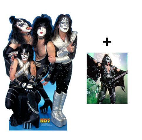 *fan Pack* - Kiss - Lifesize Cardboard Cutout / Standee / Standup (height 188cm) - Glam Rock Band Group - Includes 8x10" (25x20cm) Star Photo - Fan Pack #103 Picture