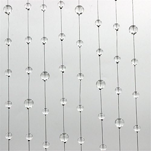 Decorative Doorways Windows Curtain Clear Crystal Mixed Size Bead Garland Strands Wedding Home Ornament Decoration White