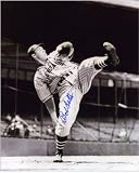 Bob Feller Cleveland Indians - Leg Kick - Autographed 8x10 Photograph