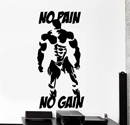 Wall Stickers Be Strong No Pain No Gain Bodybuilding Bodybuilder Muscle