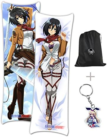 Arrowzoom New Attack on Titan Mikasa Ackerman Life-Sized Hot Japanese Sexy Anime Dakimakura Hugging Pillow Case Cover AZ-886