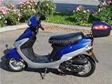 BRAND NEW 49CC GAS MOPED SCOOTER with Matching Trunk~BLUE~ (MPBD50QT-3-BLUE)