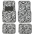 Zebra Animal Print Auto Floor Mat 4 pcs