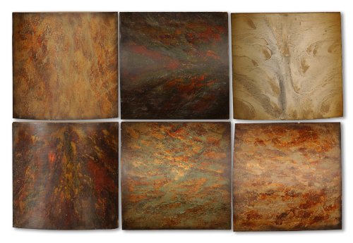 Uttermost 13355 10-Inch by 10-Inch Klum Collage Metal Wall Art, Set of 6