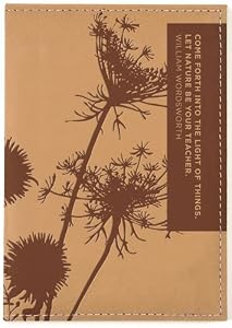 Eco-Friendly Diary Journal Nature Quote on Recycled Leather, Lined, 5 "x 7"