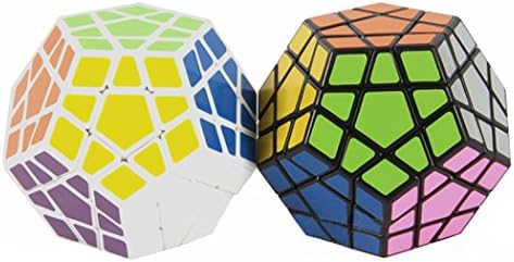 Minkle ®Black Megaminx Magic Cube 12 Color 3x3 Layers Speed Twist Puzzle