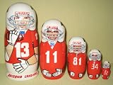 ARIZONA CARDINALS NFL Football or any team Russian Nesting doll 5 pcs / 6 in