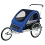 Schwinn Mark III Double Bike Trailer and Jogging Stroller (Blue/Black)