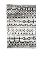 ICONS CORNER Alfombra 100% Lana India (Gris / Blanco)