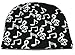Black knit cap with white music notes