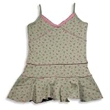 Mishmish - Infant Girls Rose Print Dress, Taupe, Pink