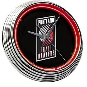 Portland Trail Blazers Neon Clock