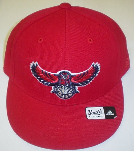 Atlanta Hawks Flat Bill Fitted Youth Adidas Hat Size 6 3/8